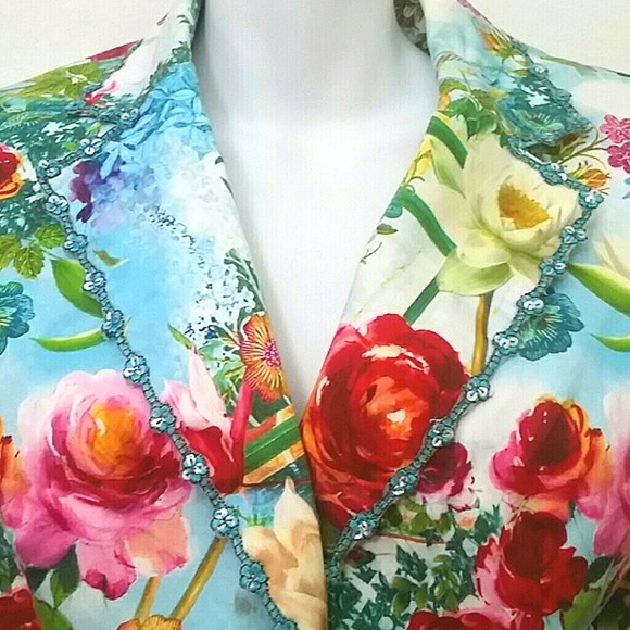 Makali Blazer Jacket Blue white red XS - Picture 4 of 7